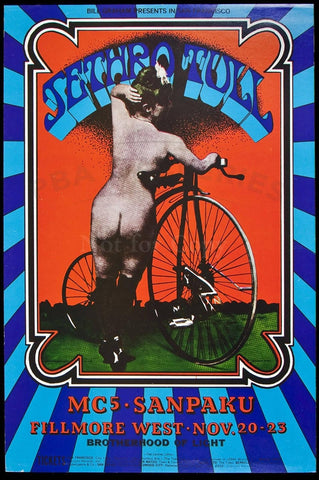 BG203 - Jethro Tull Poster - Fillmore Auditorium (20 - Nov - 69) Condition - 1.5