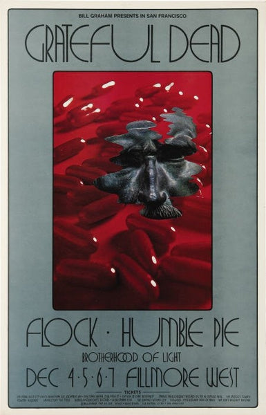 BG205 - The Grateful Dead Poster - Fillmore Auditorium (04 - Dec - 69) Condition - 1.5