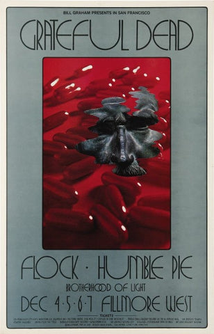 BG205 - The Grateful Dead Poster - Fillmore Auditorium (04 - Dec - 69) Condition - 1.5