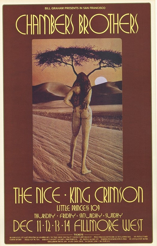 BG206 - Chambers Brothers Poster - Fillmore Auditorium (11 - Dec - 69) Condition - 2
