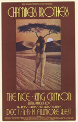 BG206 - Chambers Brothers Poster - Fillmore Auditorium (11 - Dec - 69) Condition - 2