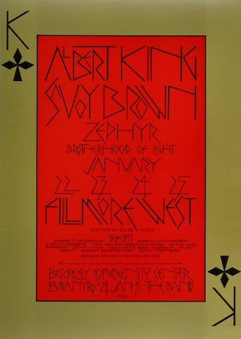 BG213 - Albert King Poster - Fillmore Auditorium (22 - Jan - 70) Condition - 1