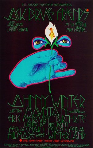 BG220 - Jack Bruce and Friends Poster - Fillmore Auditorium (26 - Feb - 70) Condition - 1