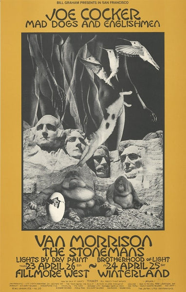 BG229 - Joe Cocker Poster - Fillmore Auditorium (23 - Apr - 70) Condition - 1