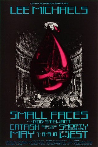 BG232 - Lee Michaels Poster - Fillmore Auditorium (07 - May - 70) Condition - 1.5