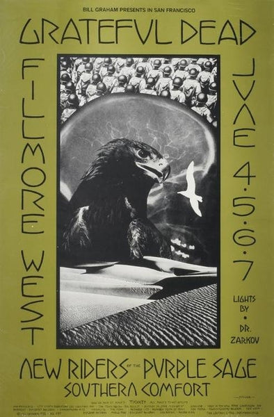 BG237 - The Grateful Dead Poster - Fillmore Auditorium (04 - Jun - 70) Condition - 1.5