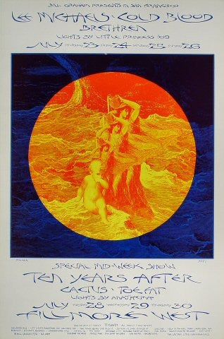 BG244 - Lee Michaels Poster - Fillmore Auditorium (23 - Jul - 70) Condition - 1.5