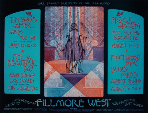 BG245 - Ten Years After Poster - oversize - Fillmore Auditorium (28 - Jul - 70) Condition - 1.5