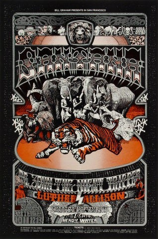 BG248 - Santana Poster - Fillmore Auditorium (10 - Sep - 70) Condition - 1.5