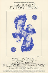 BG256 - Kinks Poster - Fillmore Auditorium (12 - Nov - 70) Condition - 1.5