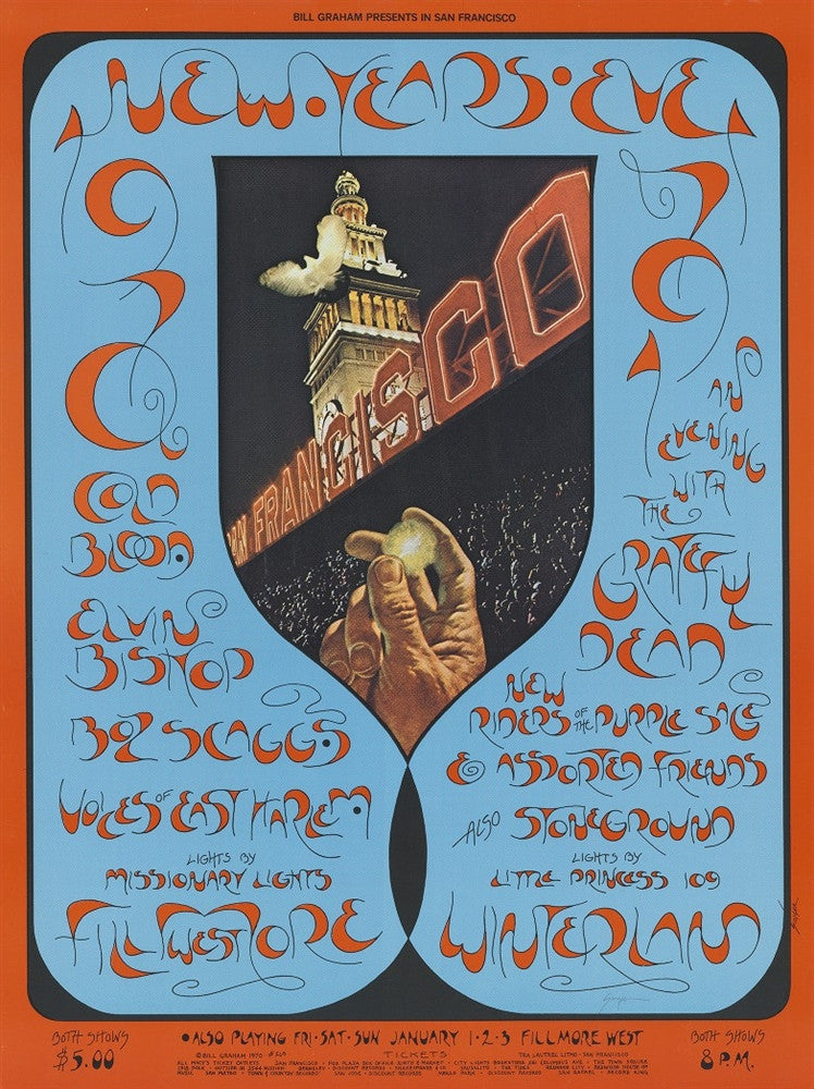 BG263 - Cold Blood Poster - oversize - Fillmore Auditorium (31 - Dec - 70) Condition - 1.5