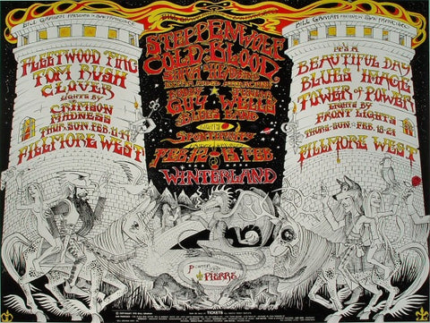 BG270 - Fleetwood Mac Poster - Fillmore Auditorium (11 - Feb - 71) Condition - 1.5