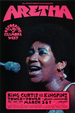 BG272 - Aretha Franklin Poster - Fillmore Auditorium (27 - Feb - 71) Condition - 1