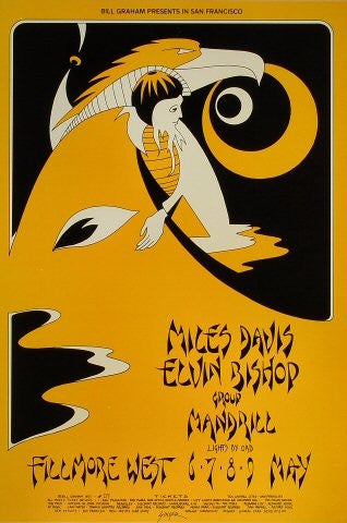 BG279 - Miles Davis Poster - Fillmore Auditorium (06 - May - 71) Condition - 1