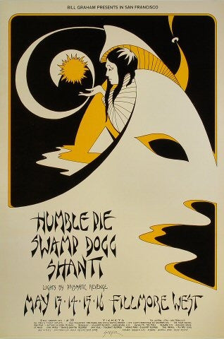 BG280 - Humble Pie Poster - Fillmore Auditorium (13 - May - 71) Condition - 1.5