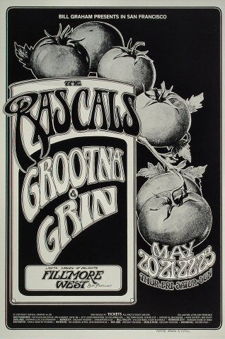 BG281 - Rascals Poster - Fillmore Auditorium (20 - May - 71) Condition - 1