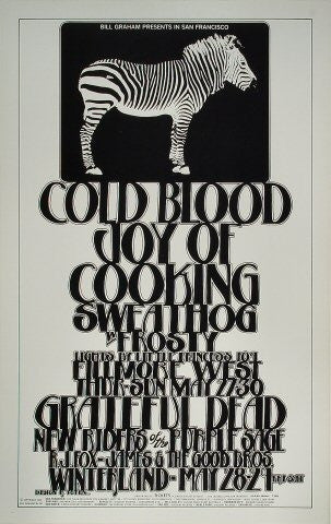 BG282 - Cold Blood Poster - Fillmore Auditorium (27 - May - 71) Condition - 1