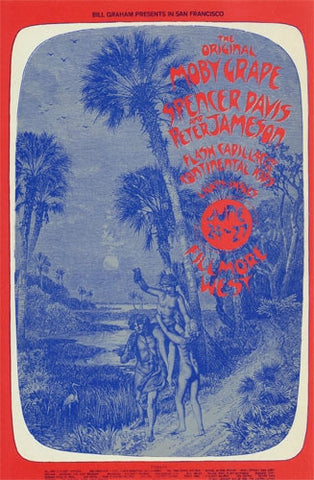 BG286 - Moby Grape Poster - Fillmore Auditorium (24 - Jun - 71) Condition - 1