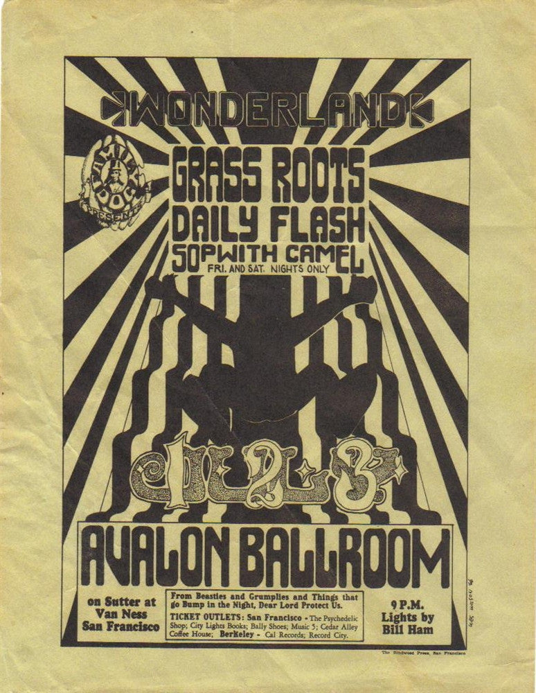 FD015 - Grass Roots Handbill - Avalon Ballroom (01 - Jul - 66) Condition - 2