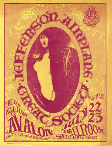 FD017 - Jefferson Airplane Handbill - Avalon Ballroom (15 - Jul - 66) Condition - 2