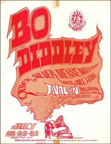 FD018 - Bo Diddley Handbill - Avalon Ballroom (28 - Jul - 66) Condition - 2