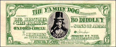 FD019 - Big Brother & The Holding Company Handbill - Uncut Sheet of 2 - Avalon Ballroom (05 - Aug - 66) Condition - 1.5
