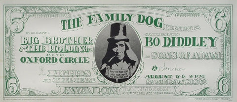 FD019 - Big Brother & The Holding Company Poster - Kelley Signed - personal - Avalon Ballroom (05 - Aug - 66) Condition - 2