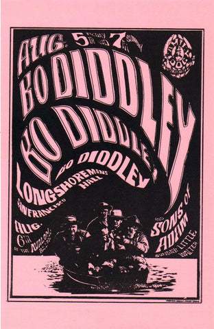 FD020 - Bo Diddley Handbill - Longshoreman's Hall (05 - Aug - 66) Condition - 1
