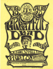 FD022 - The Grateful Dead Handbill - Avalon Ballroom (19 - Aug - 66) Condition - 1.5