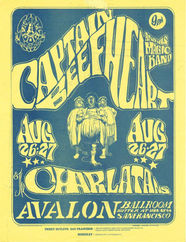 FD023 - Captain Beefheart & His Magic Band Handbill - Avalon Ballroom (26 - Aug - 66) Condition - 2