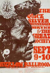 FD025 - Quicksilver Messenger Service Poster - Avalon Ballroom (09 - Sep - 66) Condition - 1.5