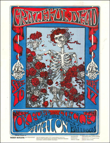 FD026 - The Grateful Dead Handbill - 3rd Print - Avalon Ballroom - Condition - 1