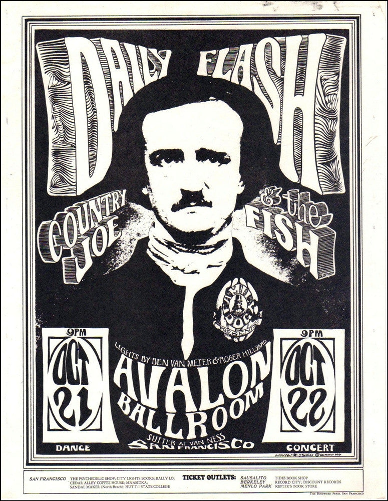 FD031 - Daily Flash Handbill - B/W - Avalon Ballroom (21 - Oct - 66) Condition - 1.5