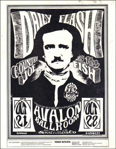 FD031 - Daily Flash Handbill - B/W - Avalon Ballroom (21 - Oct - 66) Condition - 1.5