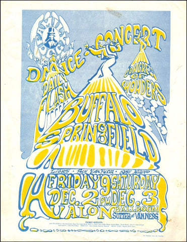 FD037 - Buffalo Springfield Handbill - Avalon Ballroom (02 - Dec - 66) Condition - 2