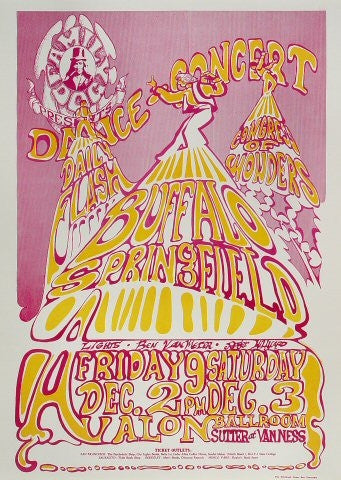 FD037 - Buffalo Springfield Poster - Avalon Ballroom (02 - Dec - 66) Condition - 1.5