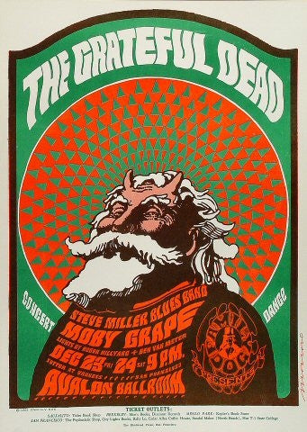 FD040 - The Grateful Dead Poster - Avalon Ballroom (23 - Dec - 66) Condition - 1
