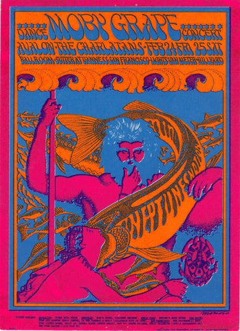FD049 - Moby Grape Postcard - Avalon Ballroom (24 - Feb - 67) Condition - 2