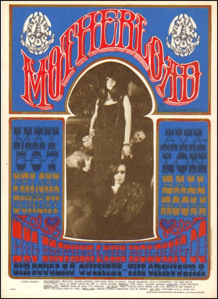 FD060 - Big Brother & The Holding Company Postcard - Avalon Ballroom (05 - May - 67) Condition - 0