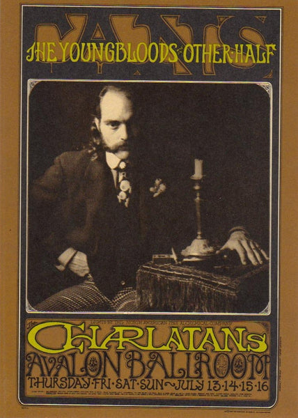 FD071 - Charlatans Postcard - Avalon Ballroom (13 - Jul - 67) Condition - 1