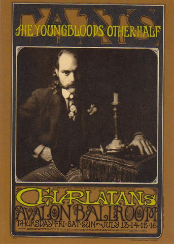 FD071 - Charlatans Postcard - Avalon Ballroom (13 - Jul - 67) Condition - 1
