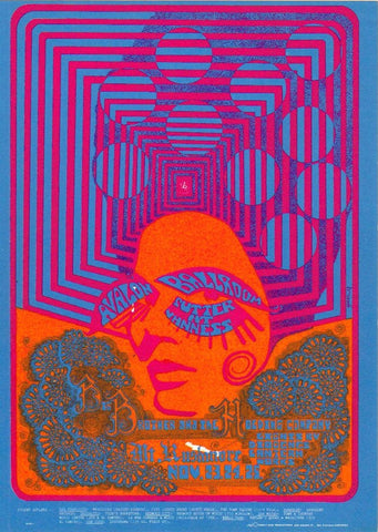 FD093 - Big Brother & The Holding Company Postcard - Avalon Ballroom (24 - Nov - 67) Condition - 1.5