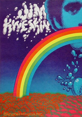 FD095 - Jim Kweskin Poster - Signed on Reverse Kelley (personal copy) - Avalon Ballroom (08 - Dec - 67) Condition - 1.5
