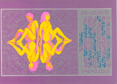 FD121 - Taj Mahal Postcard - lavender - Avalon Ballroom (31 - May - 68) Condition - 1.5