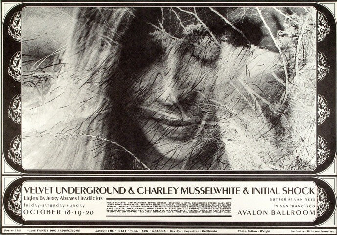 FD142 - The Velvet Underground Poster - Avalon Ballroom (18 - Oct - 68) Condition - 1
