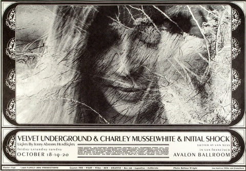 FD142 - The Velvet Underground Poster - Avalon Ballroom (18 - Oct - 68) Condition - 1