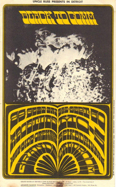 GB2 - Cream Postcard - Grande Ballroom (17 - Apr - 68) Condition - 1.5