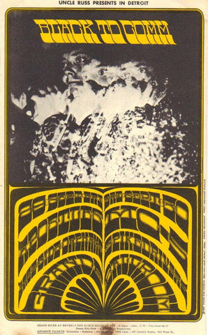 GB2 - Cream Postcard - Grande Ballroom (17 - Apr - 68) Condition - 1.5