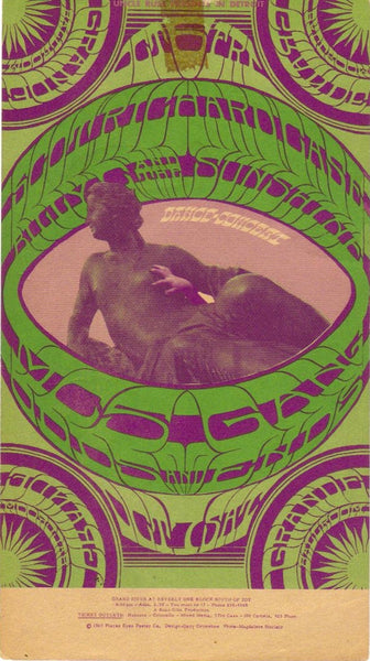 GB3 - Jefferson Airplane Postcard - Grande Ballroom (21 - Nov - 68) Condition - 2.0
