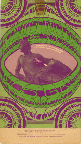 GB3 - Jefferson Airplane Postcard - Grande Ballroom (21 - Nov - 68) Condition - 2.0